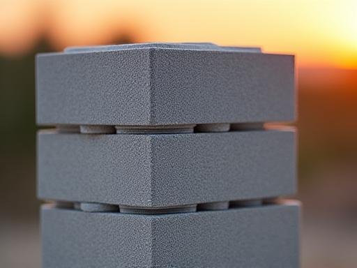 Blocchi di cemento e plastica riciclata finiti